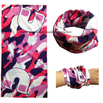 Custom Made Pink Overall Logo Printed Multifunctional Seamless Buff Neck Scarf